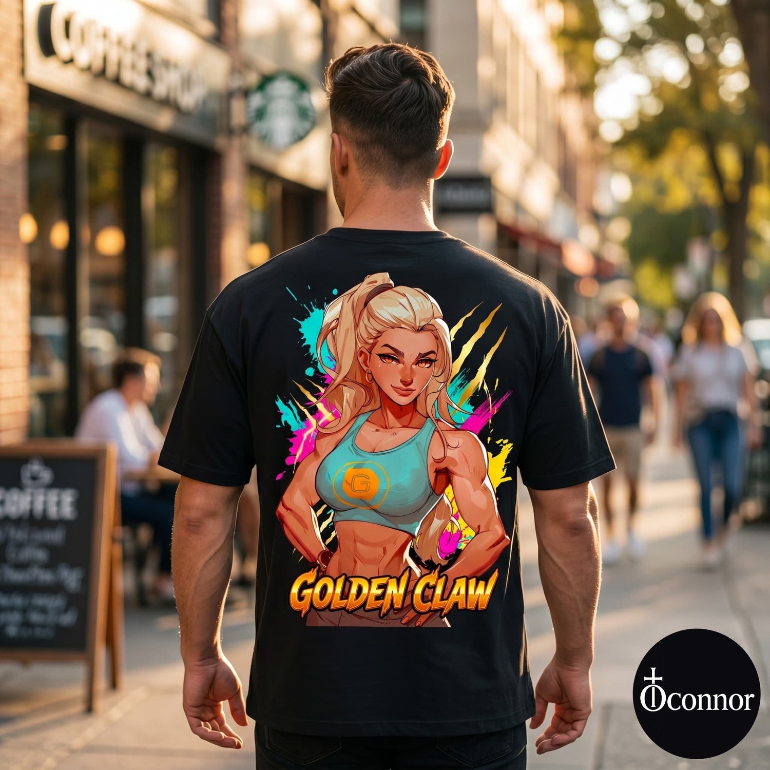 Anime gym cotton t-shirts collection - 8 exclusive Gymrats character designs by O'Connor
