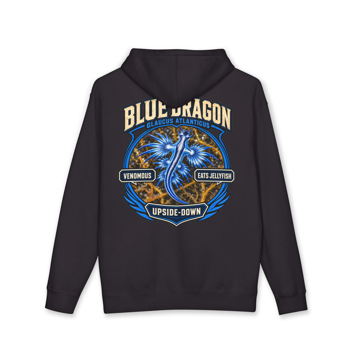 Stranger animals hoodie blue dragon