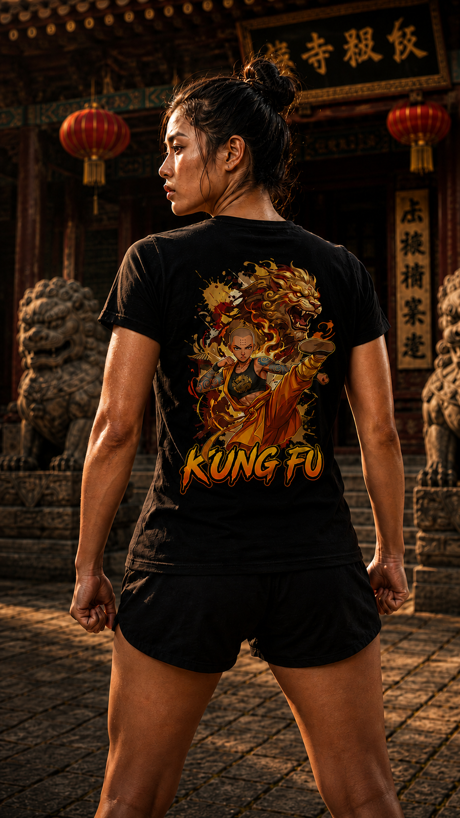 Kung Fu Women — Anime Martial Arts Cotton Tee | O'Connor Fighters