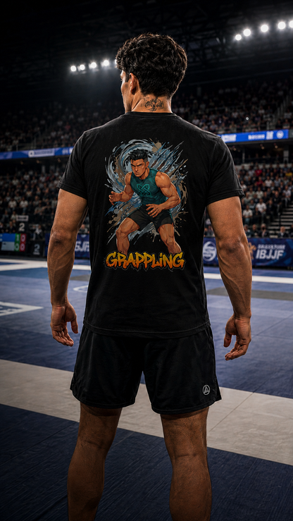 Grappling Men — Anime Martial Arts Cotton Tee | O'Connor Fighters