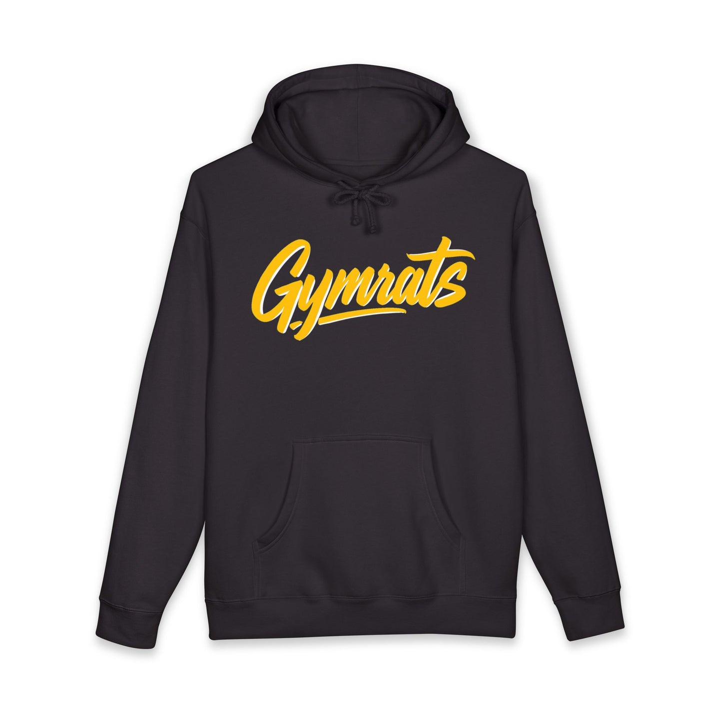 Blonde Fury hoodie front view black with Gymrats logo - anime gym apparel