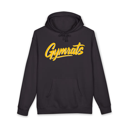 Blonde Fury hoodie front view black with Gymrats logo - anime gym apparel