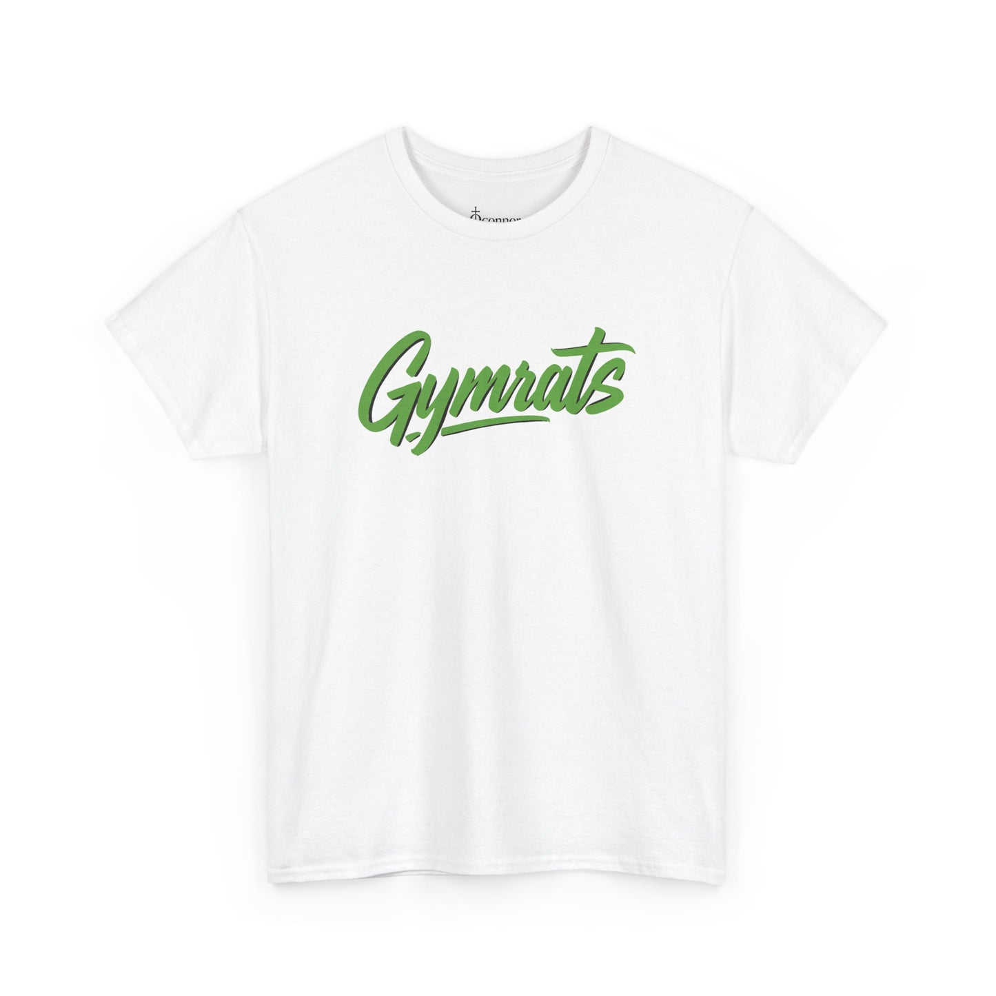 Emerald Beast cotton t-shirt front view white with Gymrats logo - anime gym apparel