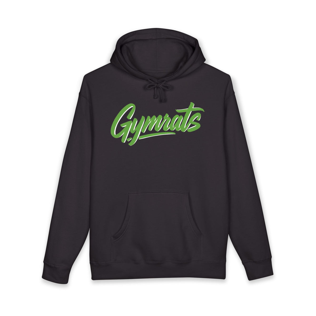 Emerald Beast hoodie front view black with Gymrats logo - anime gym apparel