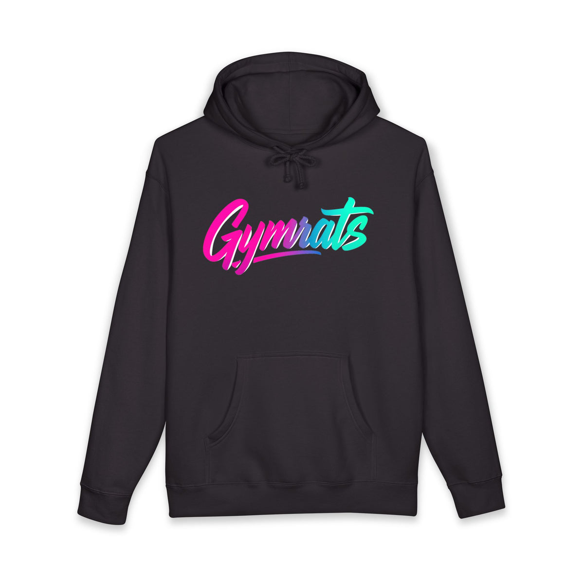 Golden Claw hoodie front view black with Gymrats logo - anime gym apparel