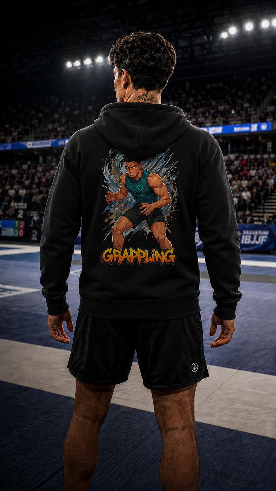 Men wearing Grappling anime hoodie - O'Connor Fighters collection