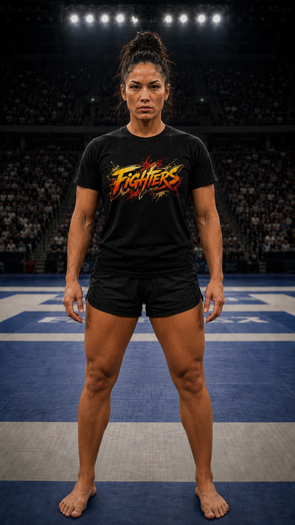 Women wearing Grappling anime cotton-tee - O'Connor Fighters collection