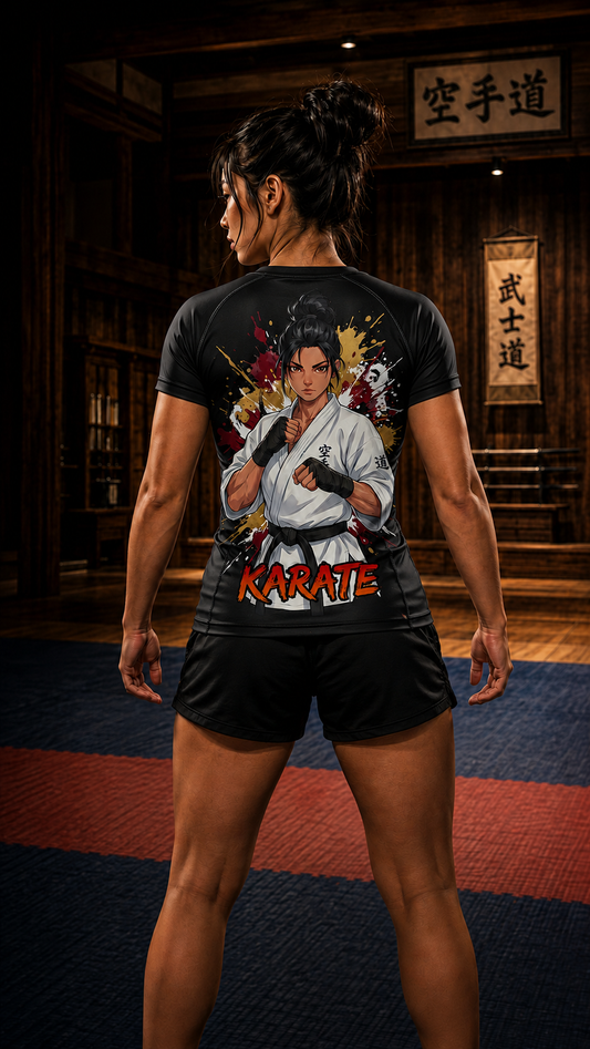 Women wearing Karate anime performance-tee - O'Connor Fighters collection
