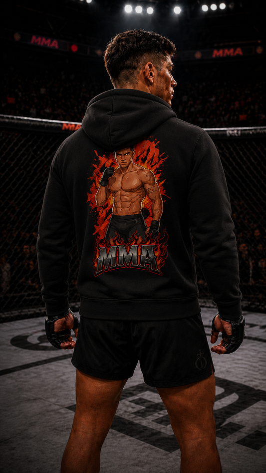 Men wearing MMA anime hoodie - O'Connor Fighters collection