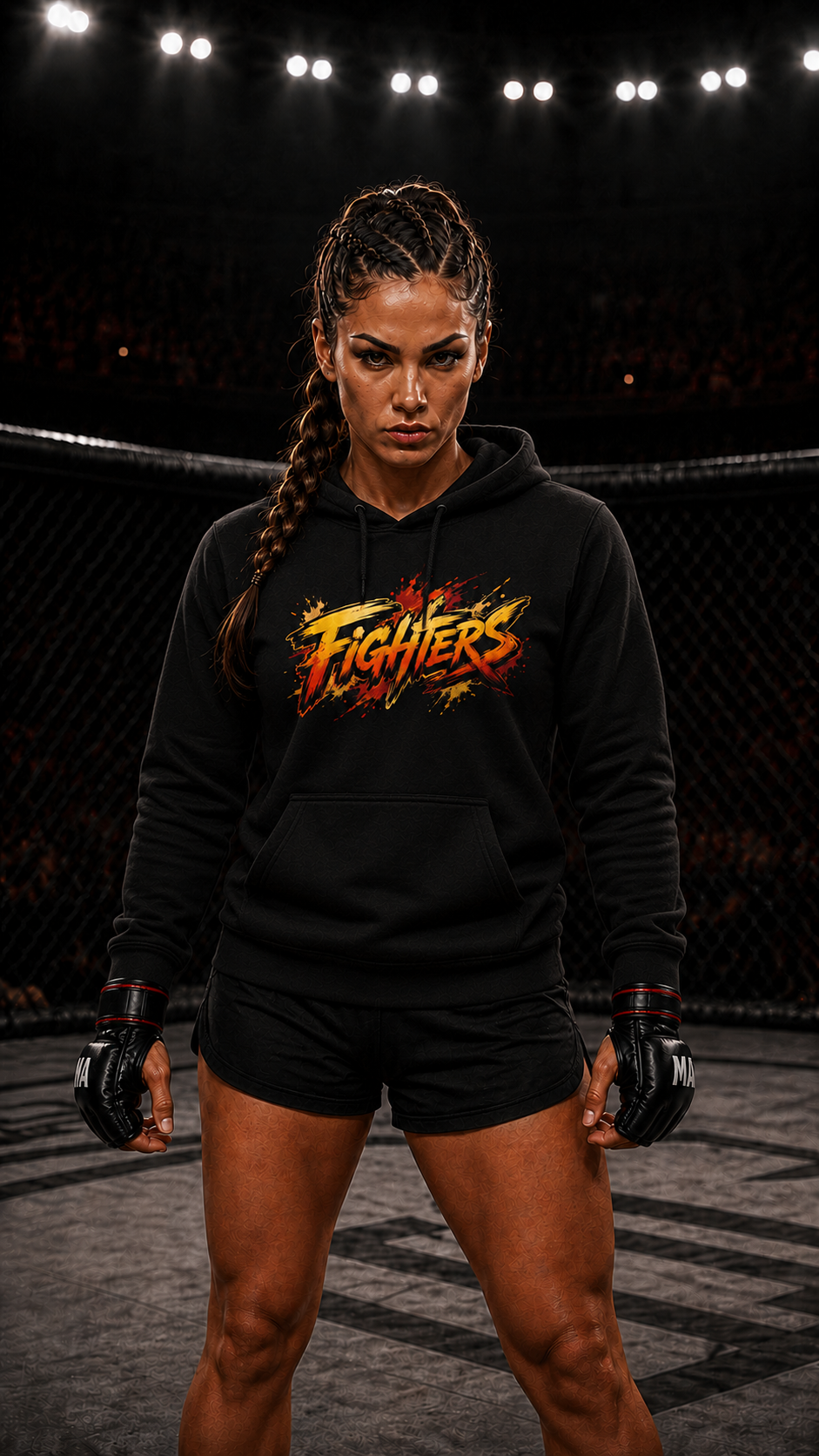Women wearing MMA anime hoodie - O'Connor Fighters collection
