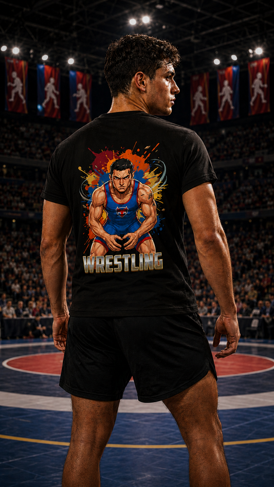 Men wearing Wrestling anime cotton-tee - O'Connor Fighters collection