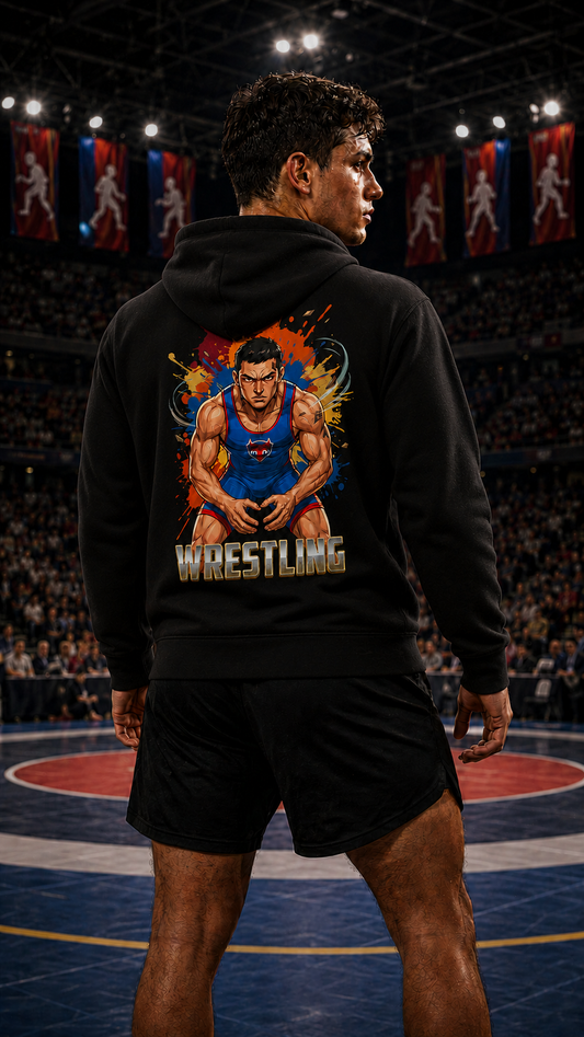 Men wearing Wrestling anime hoodie - O'Connor Fighters collection