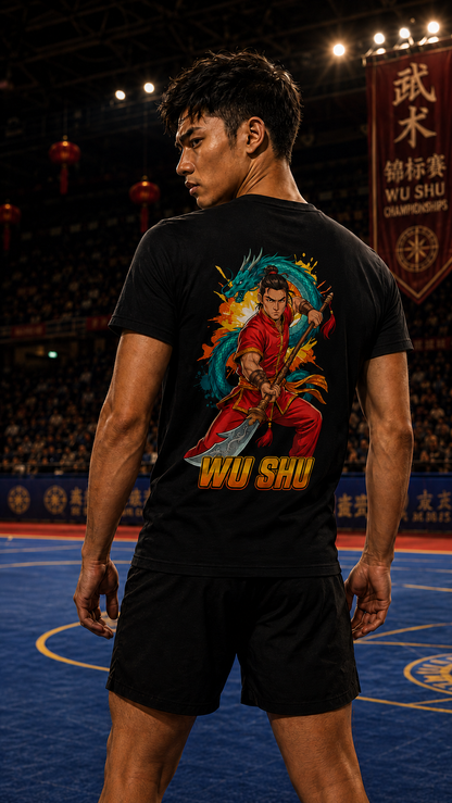 Men wearing Wu Shu anime cotton-tee - O'Connor Fighters collection