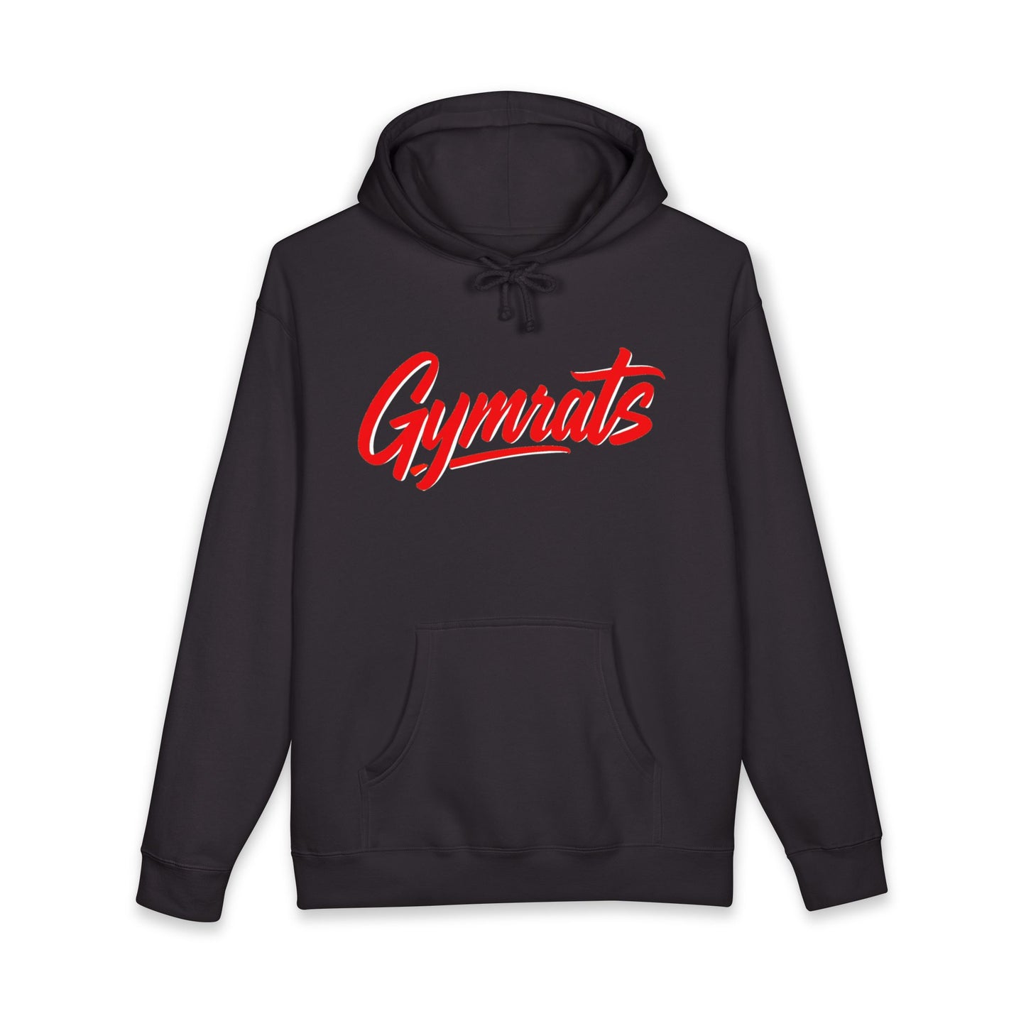 Red Venom hoodie front view black with Gymrats logo - anime gym apparel
