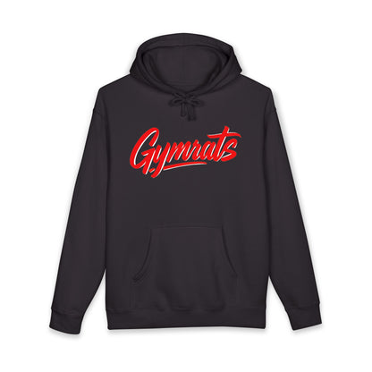 Red Venom hoodie front view black with Gymrats logo - anime gym apparel