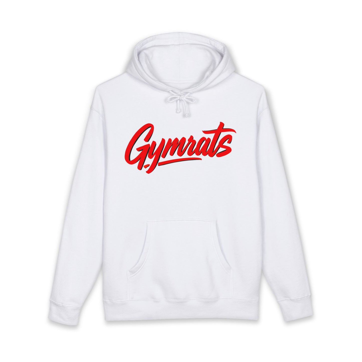 Red Venom hoodie front view white with Gymrats logo - anime gym apparel