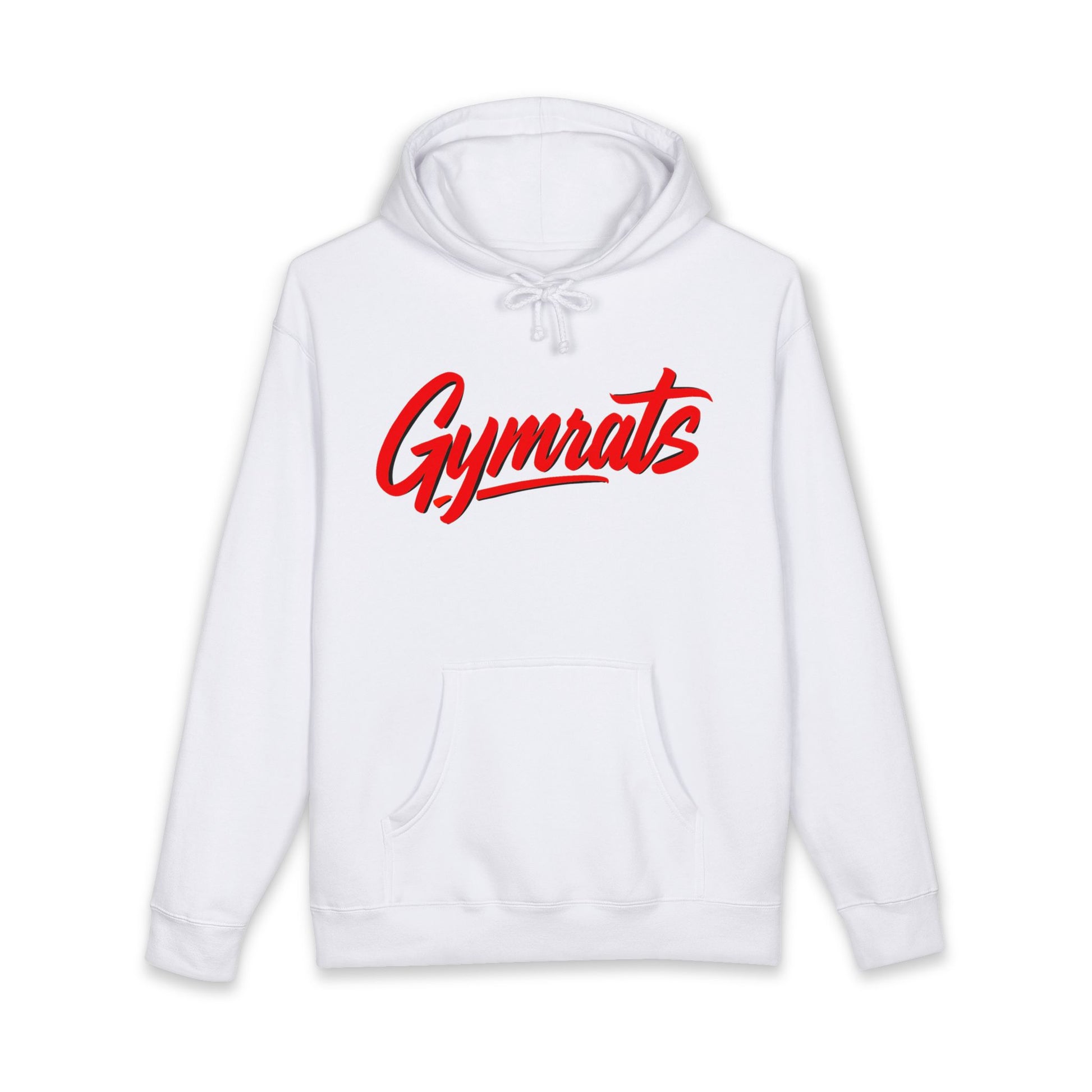 Red Venom hoodie front view white with Gymrats logo - anime gym apparel