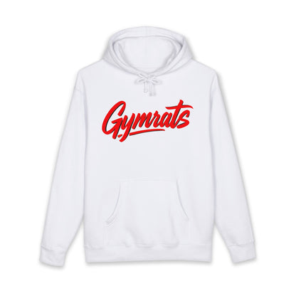 Red Venom hoodie front view white with Gymrats logo - anime gym apparel