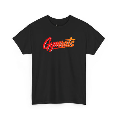 Wild Ember cotton t-shirt front view black with Gymrats logo - anime gym apparel