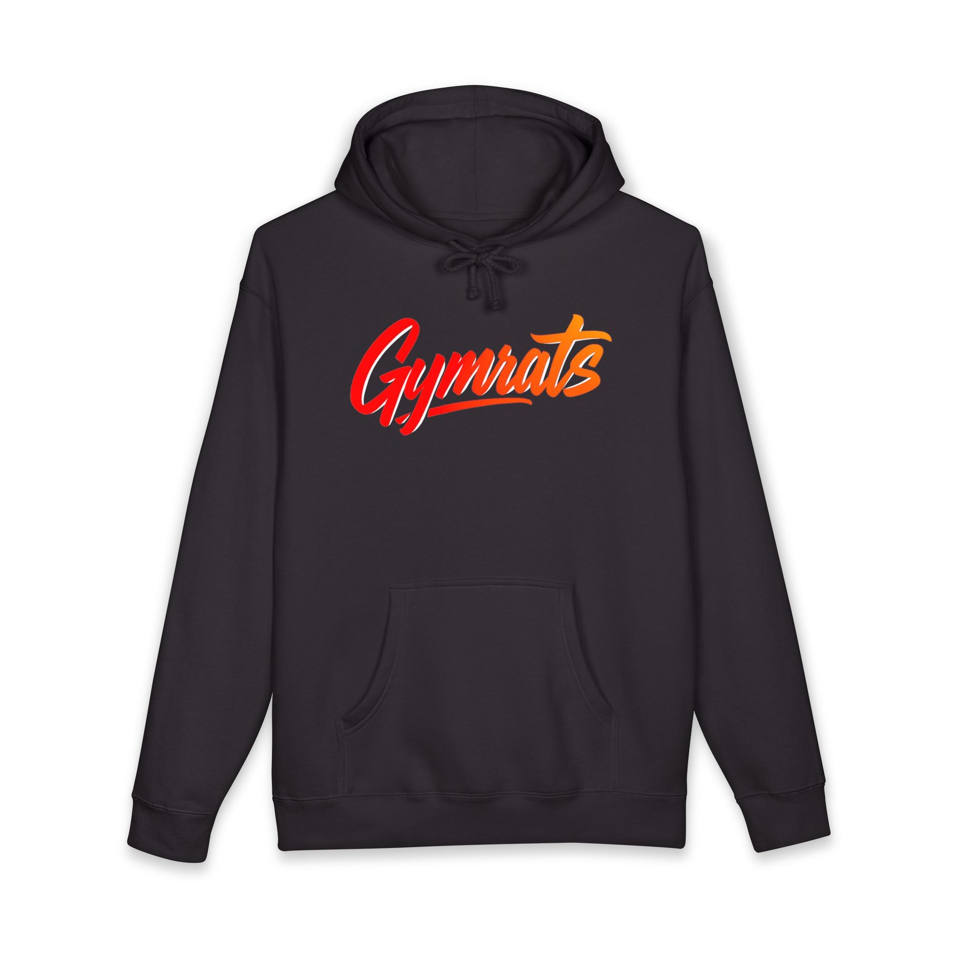 Wild Ember hoodie front view black with Gymrats logo - anime gym apparel